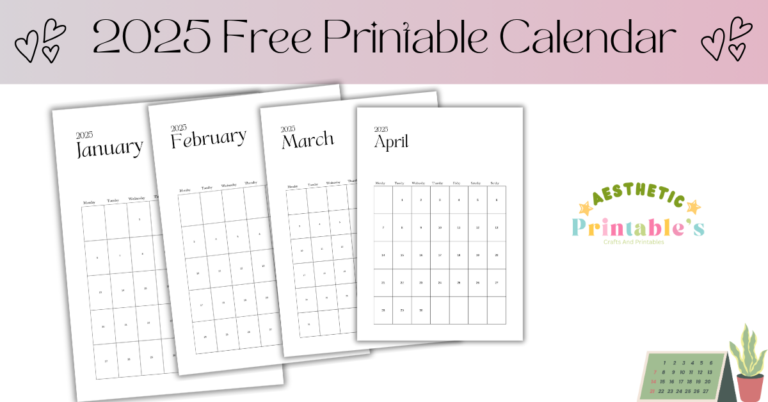 2025 Free Printable Calendar